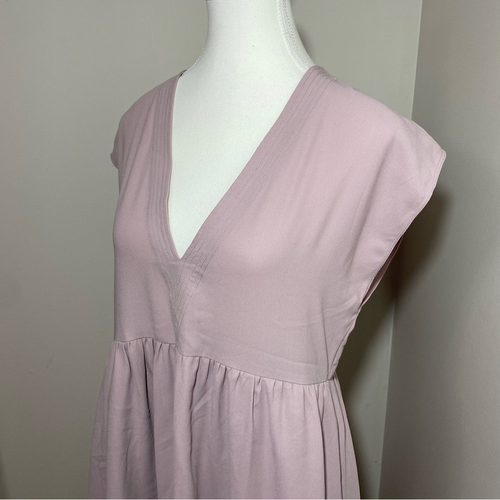 Wilfred Aritzia Lavender V-Neck Tunic Dress Small - Picture 5 of 10